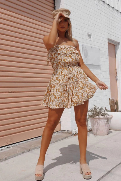 Runaway-Kleid Senf