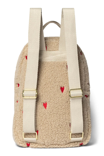 Brown Hearts Teddy Mini Backpack