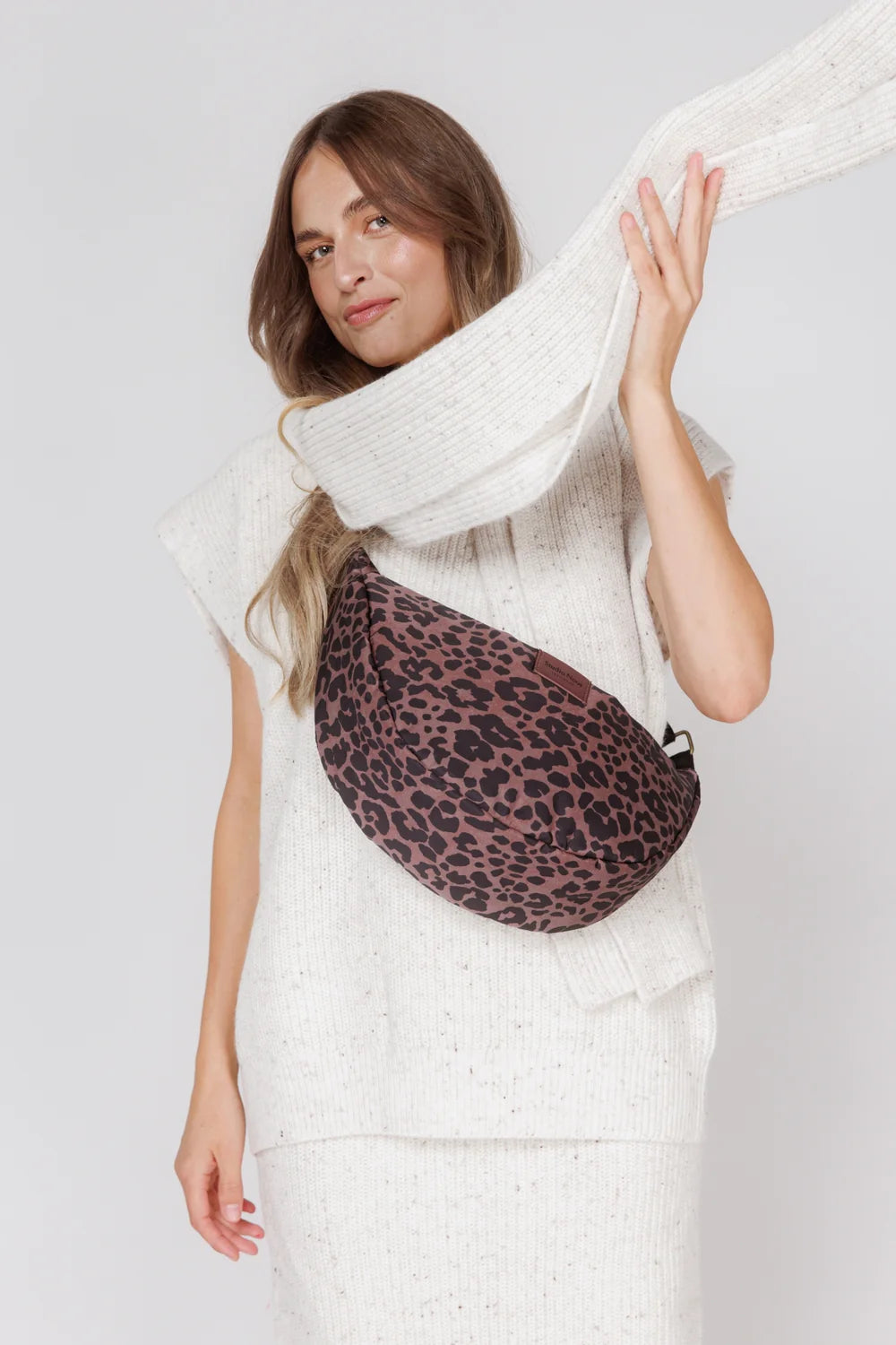 Red Leopard Puffy Adult Fanny Pack