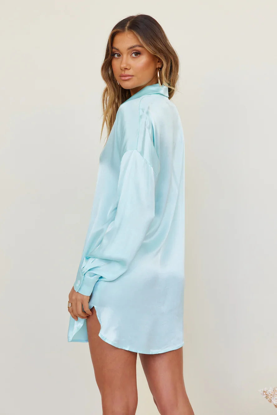 SNDYS Mystic Hemdblusenkleid Sky