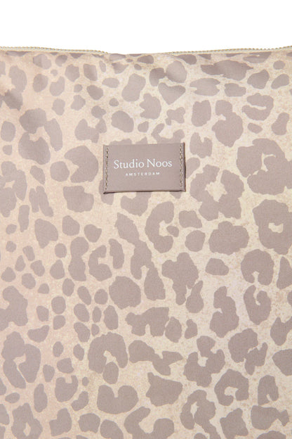 Beige Leopard Puffy Diaper Bag