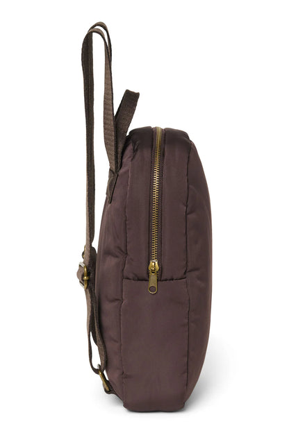 Brown Hearts Puffy Mini Backpack
