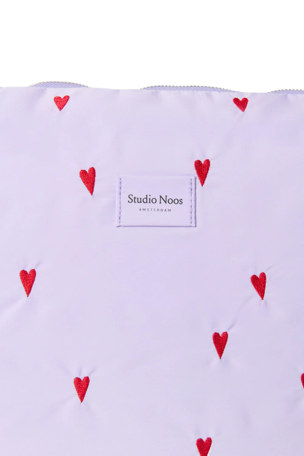 Purple Hearts Puffy Diaper Bag