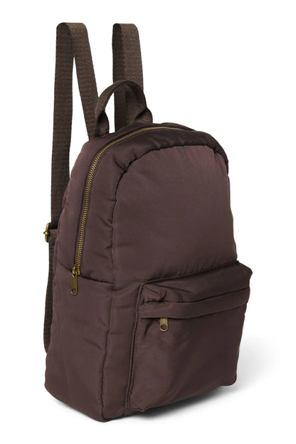 Brown Puffy Midi Backpack