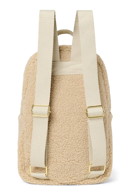 Ecru Flower Heart Teddy Mini Backpack