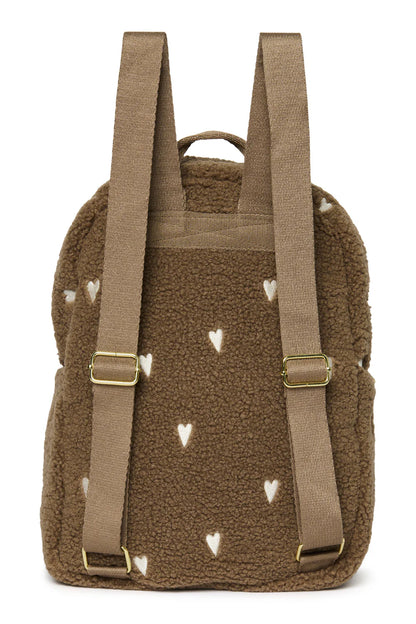 Ecru Hearts Teddy Midi Backpack