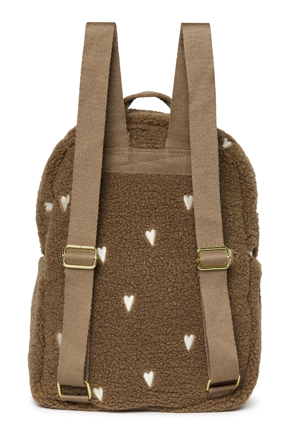 Brown Hearts Teddy Midi Backpack