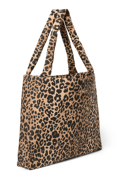 Brown Leopard Cotton Mom Bag