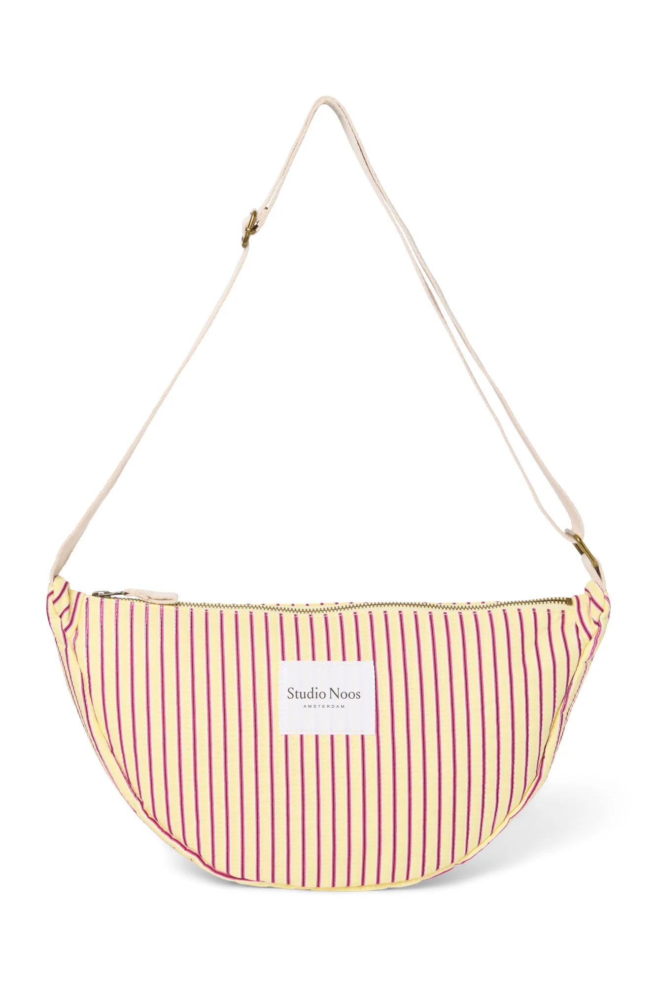 Poplin Striped Adult Fanny Pack | Butter Yellow