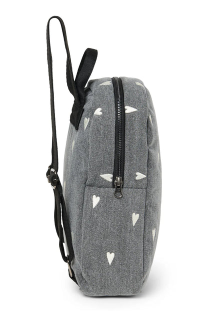 Grey Denim Mini Backpack