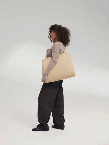 Ecru Teddy Mom Bag
