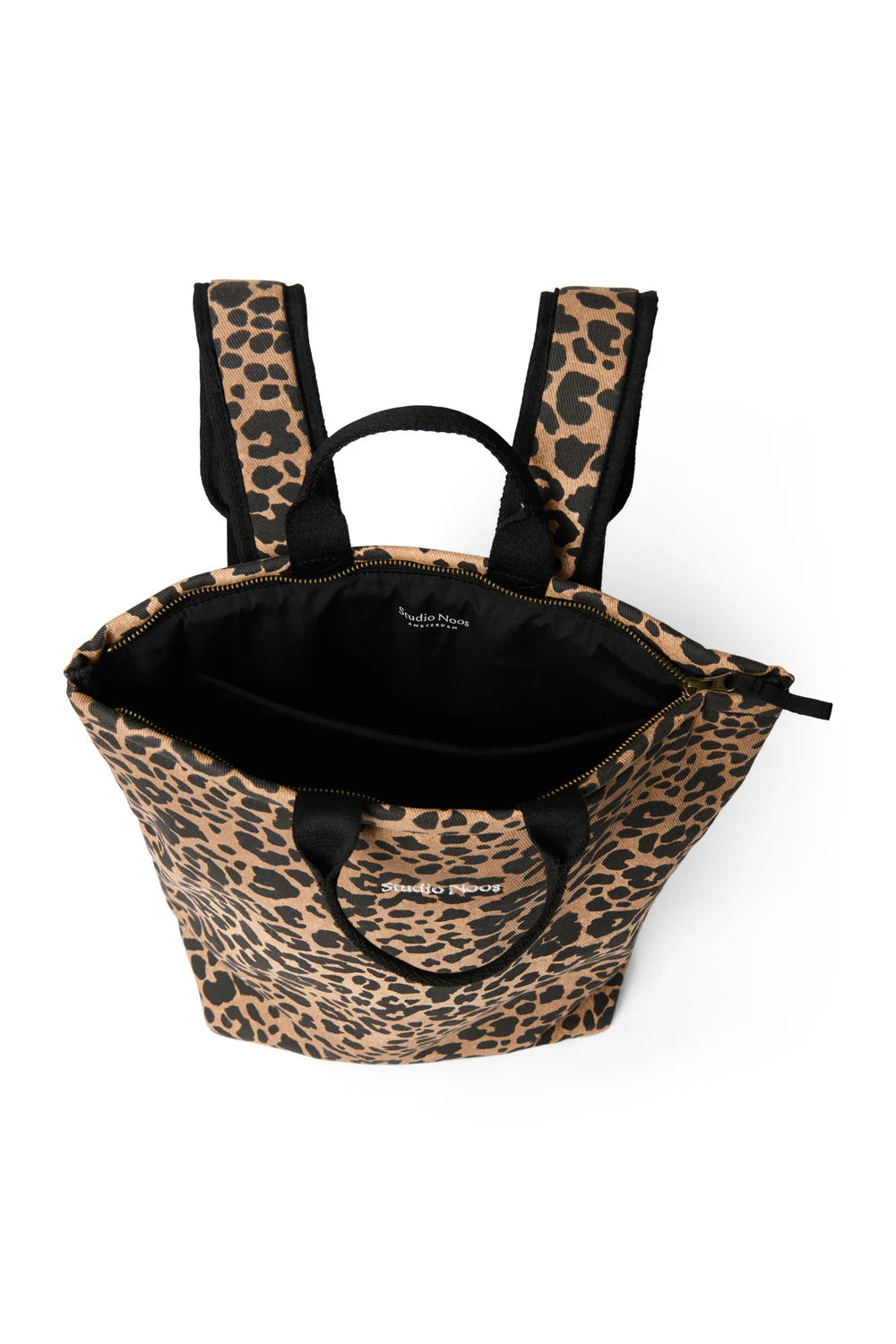 Brown Leopard Cotton Adult Backpack