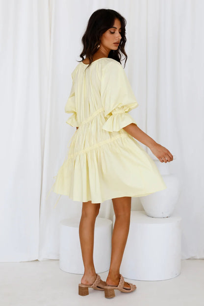 Aufwärmkleid Gelb