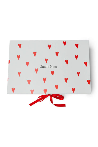 Light Blue Hearts Classic Puffy Gift Set