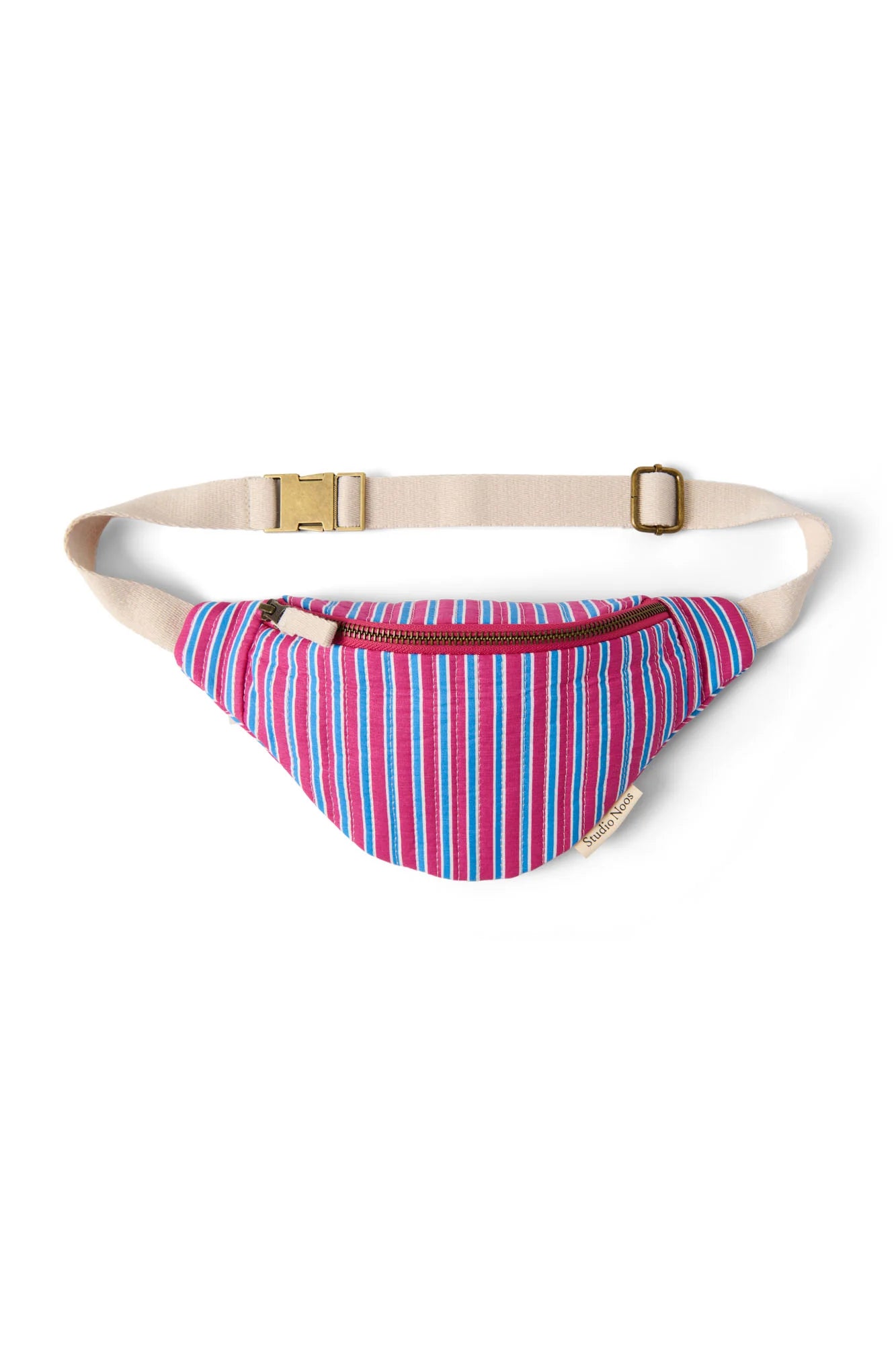 Poplin Striped Mini Fanny Pack | Butter Yellow