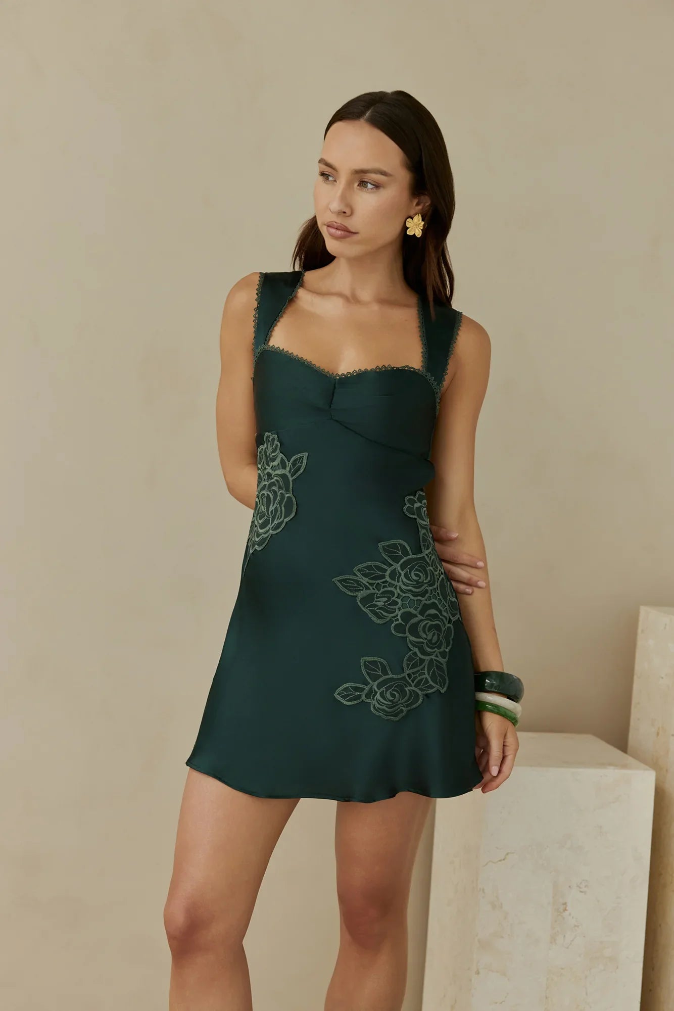 Amara Minikleid Grün