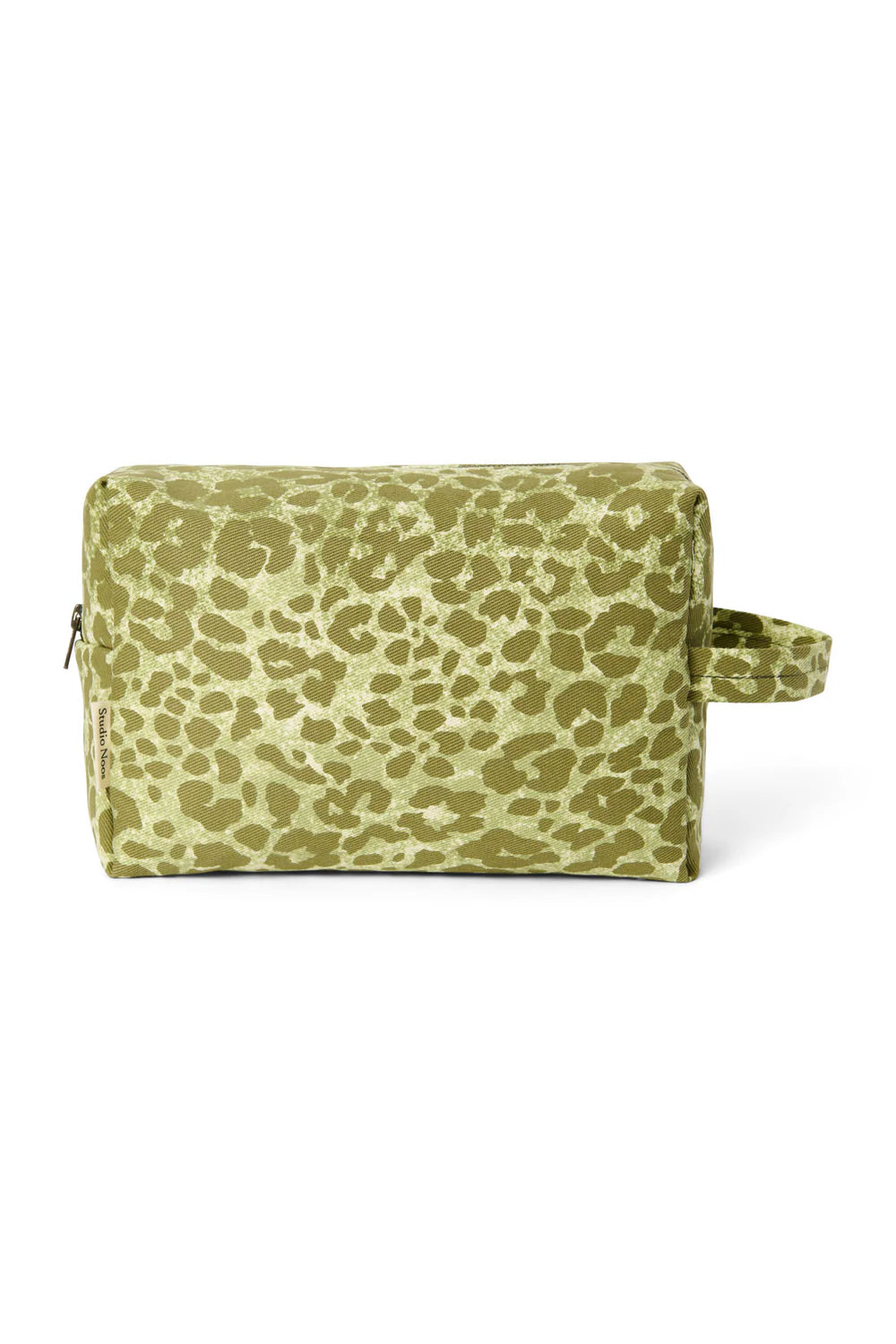 Green Leopard Cotton Toiletry back