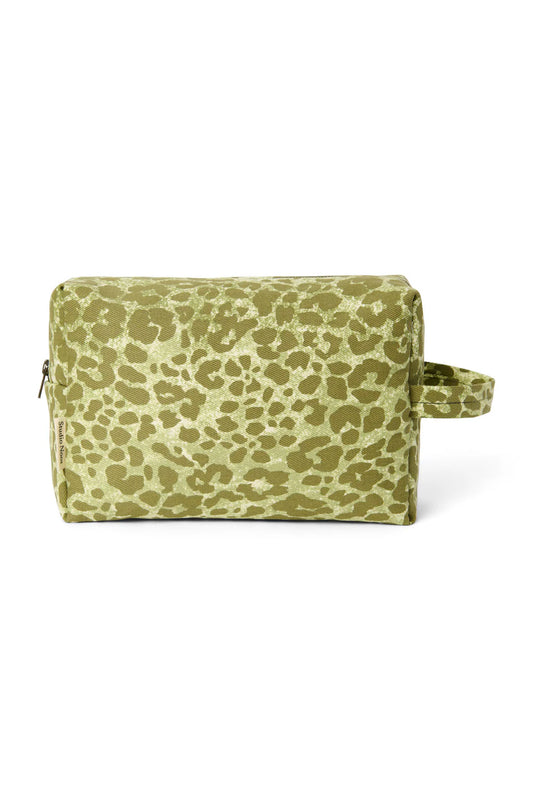 Grüne Leopard-Baumwoll-Kulturtasche