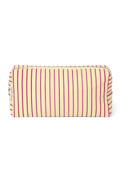 Poplin Striped Pouch | Butter Yellow