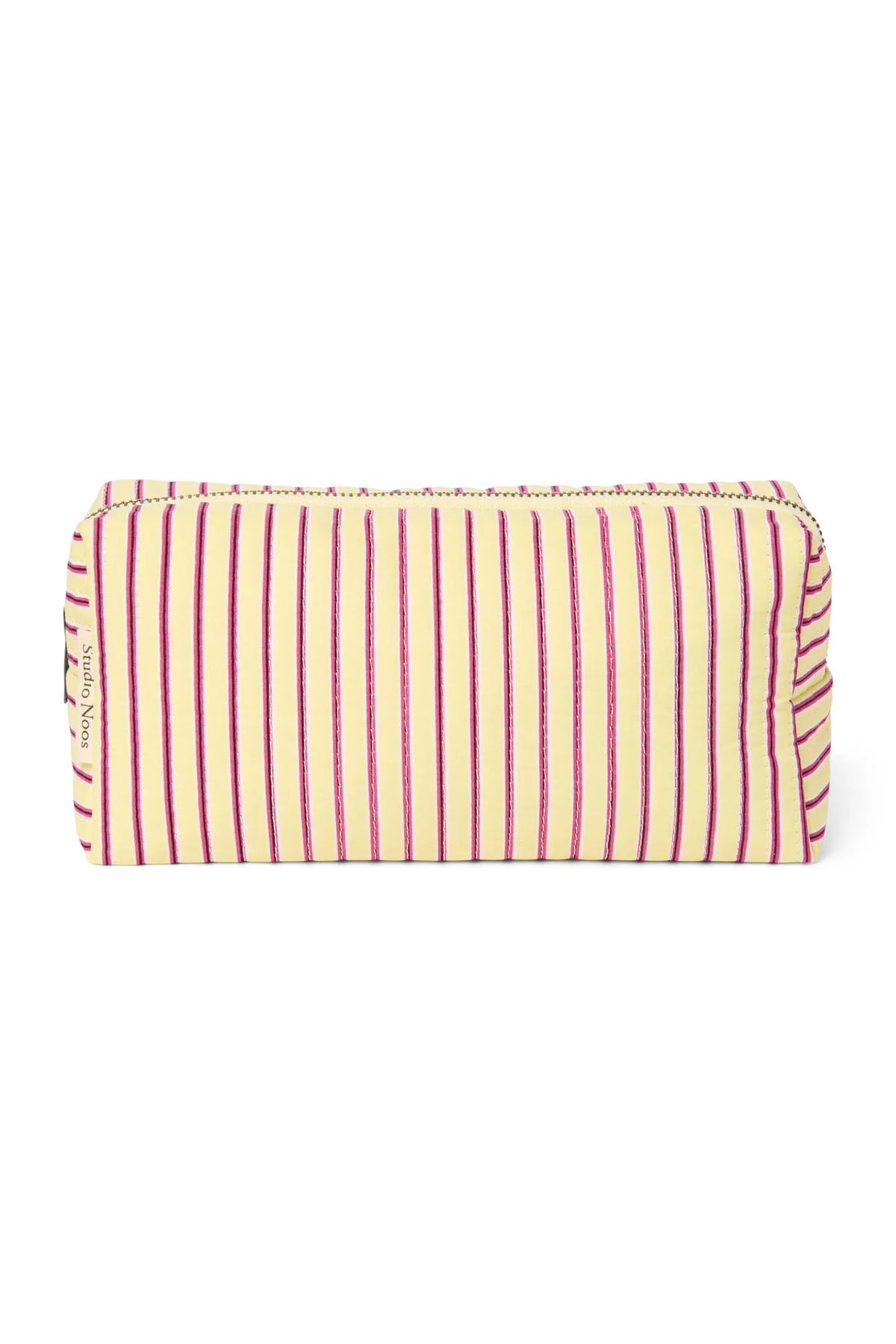 Poplin Striped Pouch | Raspberry