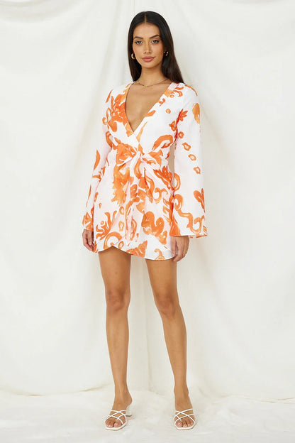 Make It Happen Minikleid Orange