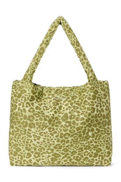 Brown Leopard Cotton Mom Bag