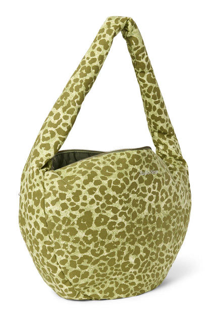 Brown Leopard Cotton Cross Body Bag