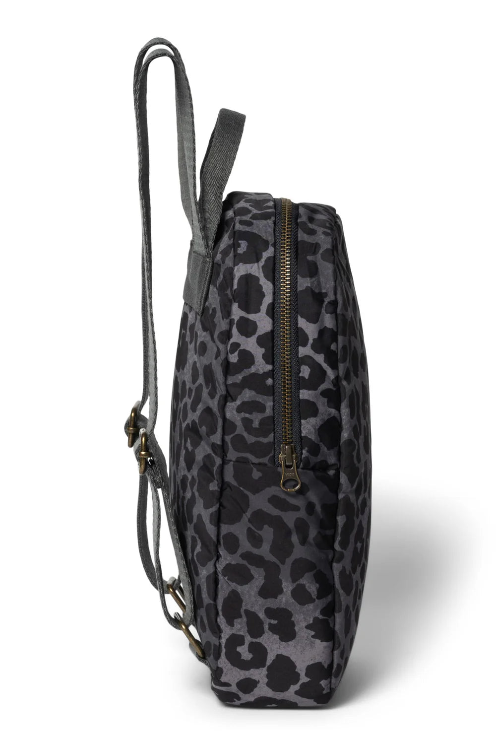 Red Leopard Puffy Mini Backpack