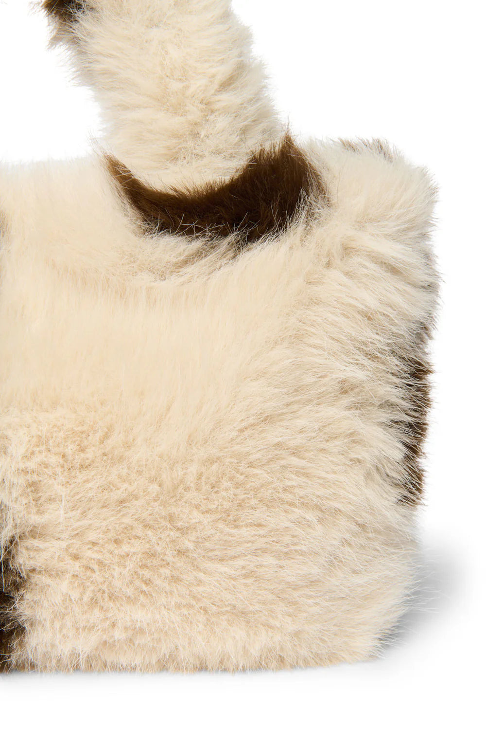 Brown Faux Fur Mini Handbag