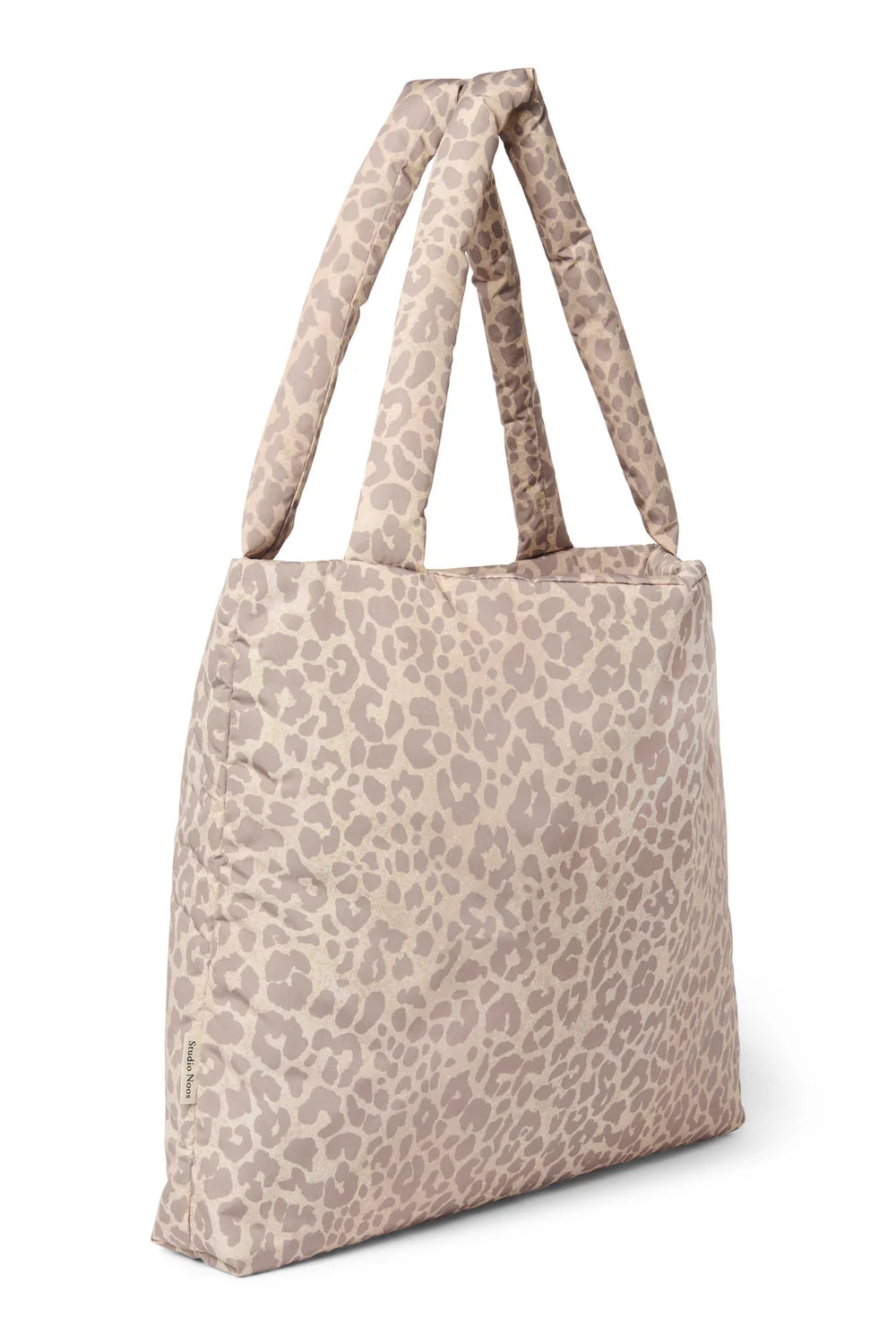 Beige Leopard Puffy Mom Bag