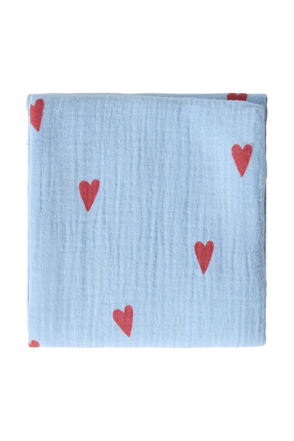 Green Hearts Swaddle Print Medium
