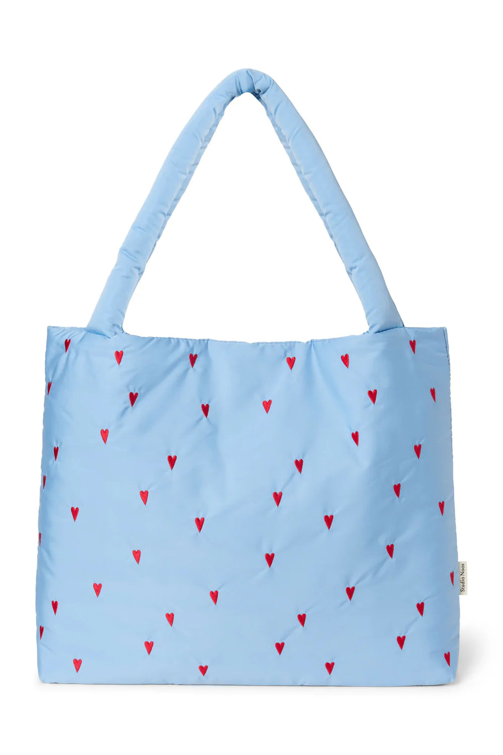 Brown Hearts Puffy Mom Bag