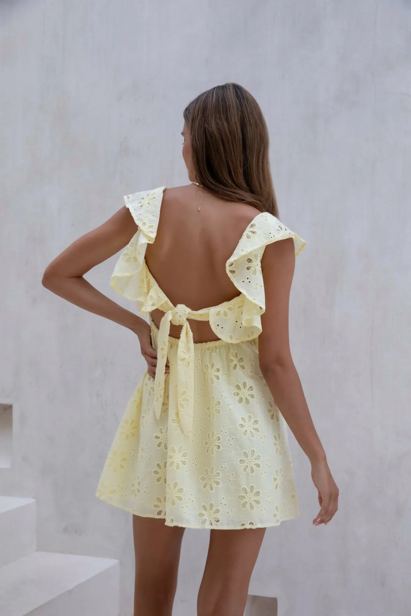 True Blooms Mini Dress Gelb