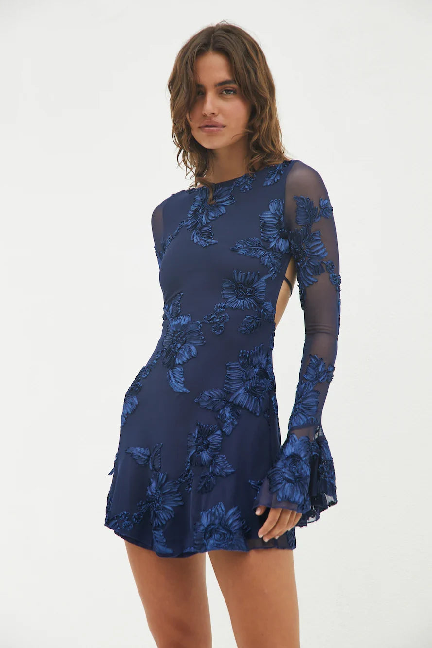 Celeste Minikleid Marineblau