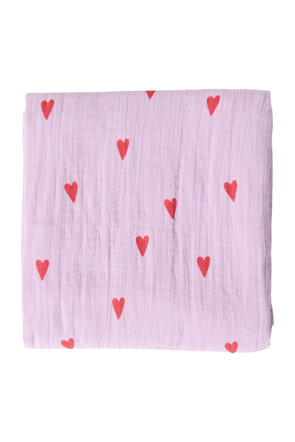 Light Blue Hearts Swaddle Print Large