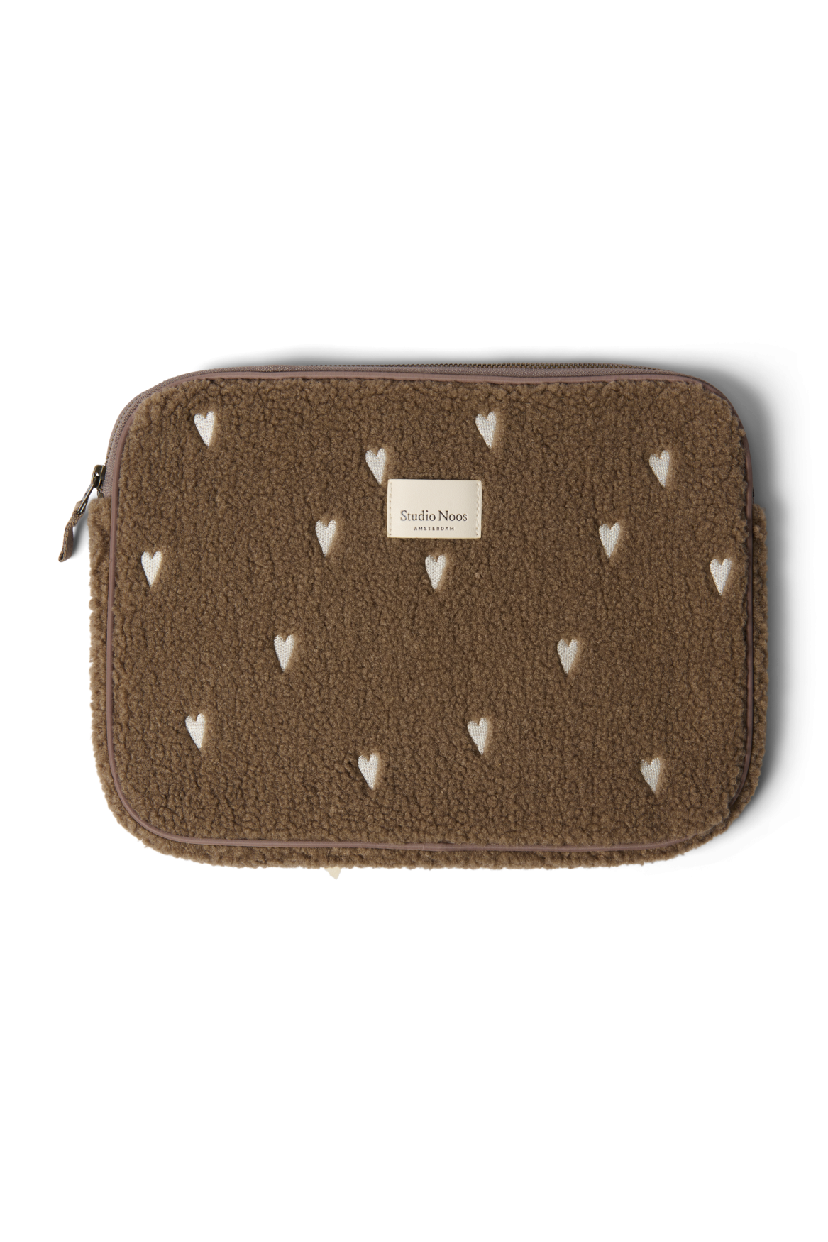 Teddy Laptop Sleeve 13 Inch | Brown Hearts