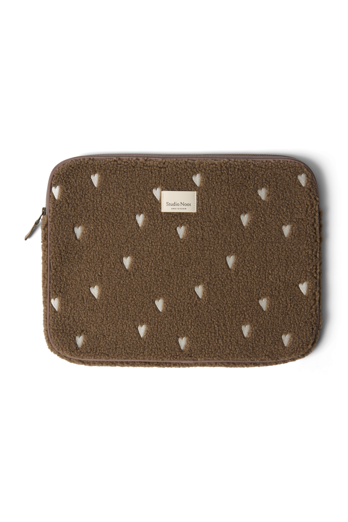 Teddy Laptop Sleeve 15 Inch | Brown Hearts