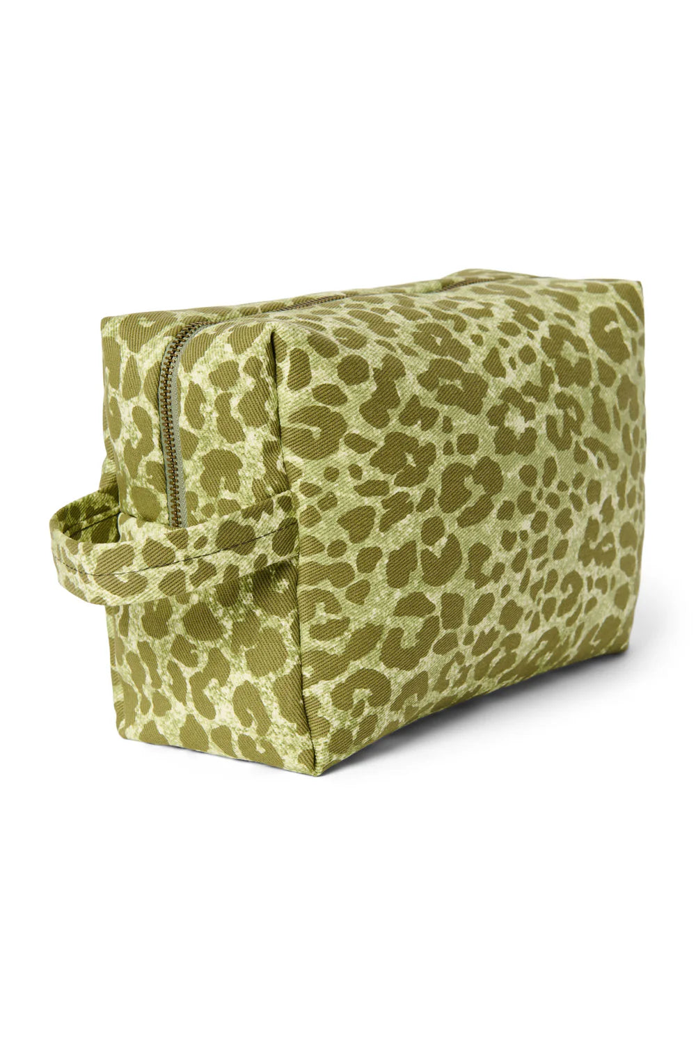 Green Leopard Cotton Toiletry back