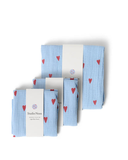 Blue Hearts Swaddle Gift Set