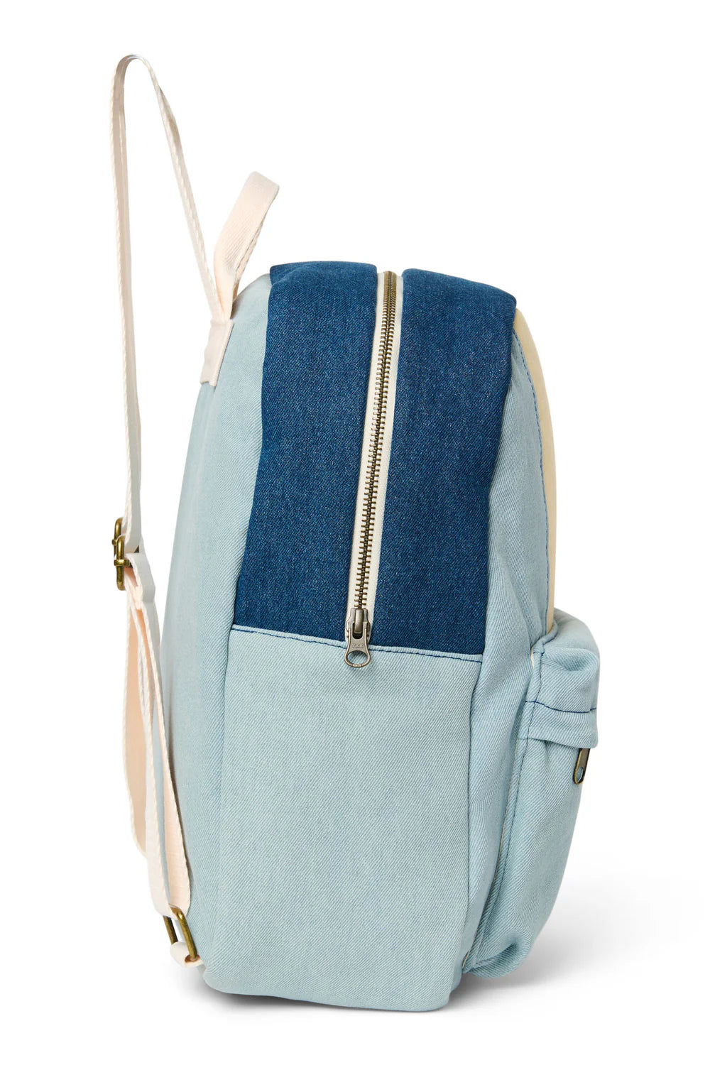 Denim Patchwork Midi Backpack
