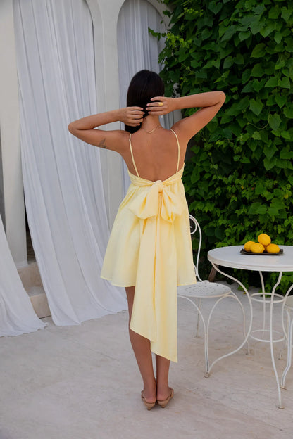 Mitternachtscharm Minikleid Gelb