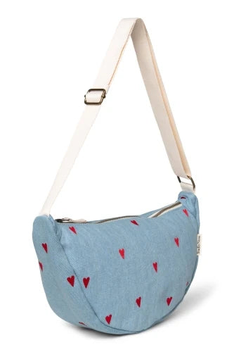 Blue Hearts Denim Adult Fanny Pack