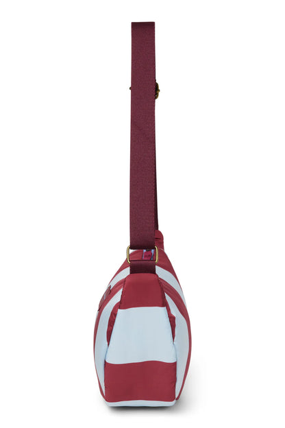 Bordeaux/Light Blue Bold Stripe Adult Fanny Pack