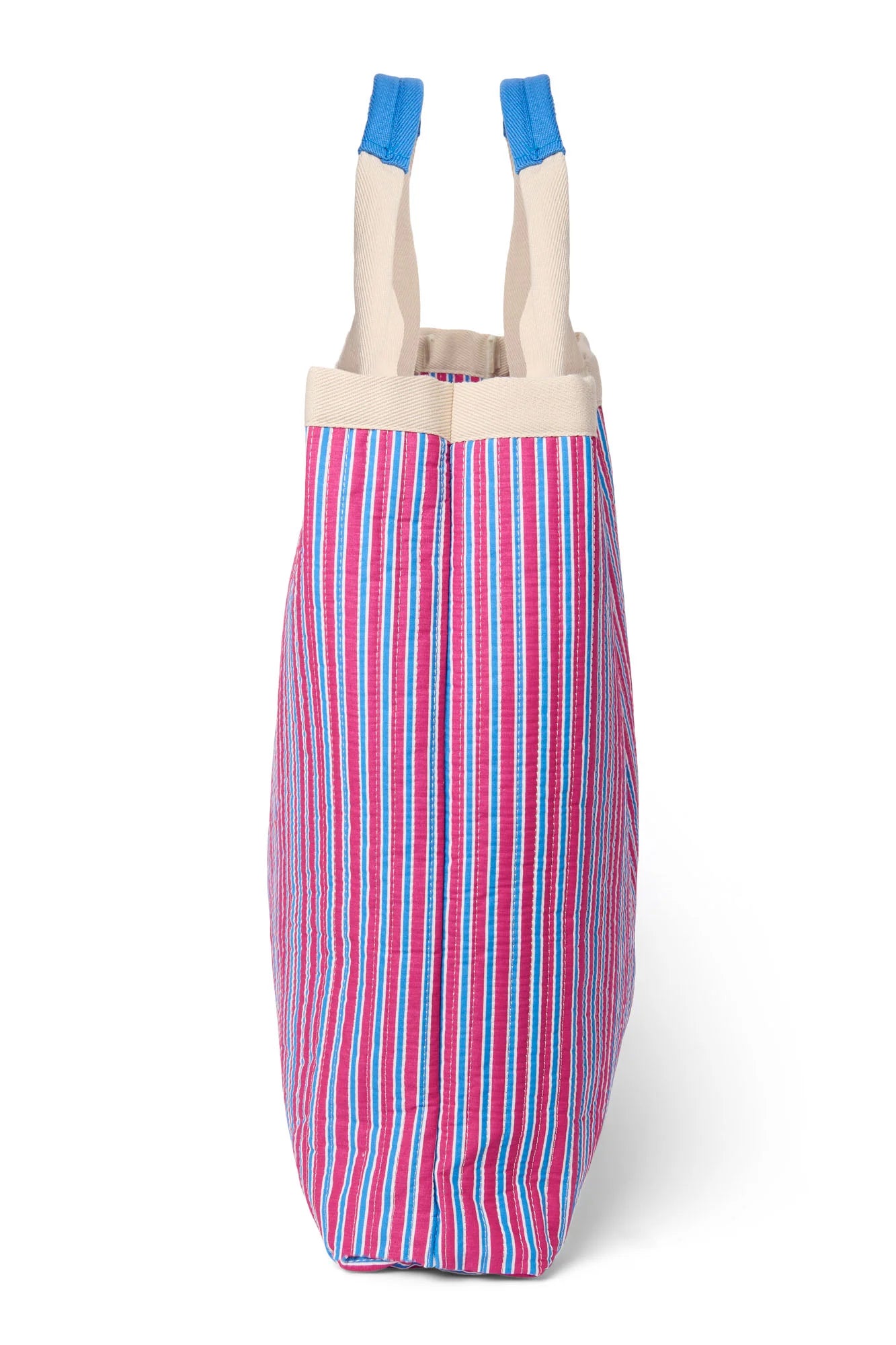 Poplin Striped Beach Bag | Butter Yellow