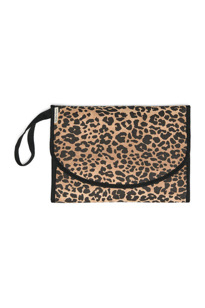 Brown Leopard Cotton Changing Mat Plus
