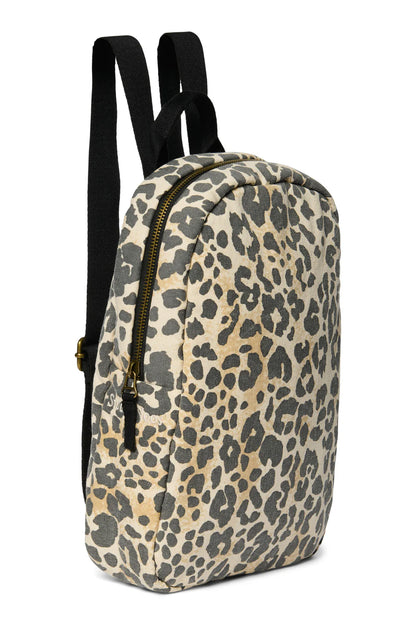 Hazel Leopard Soft Cotton Mini Backpack