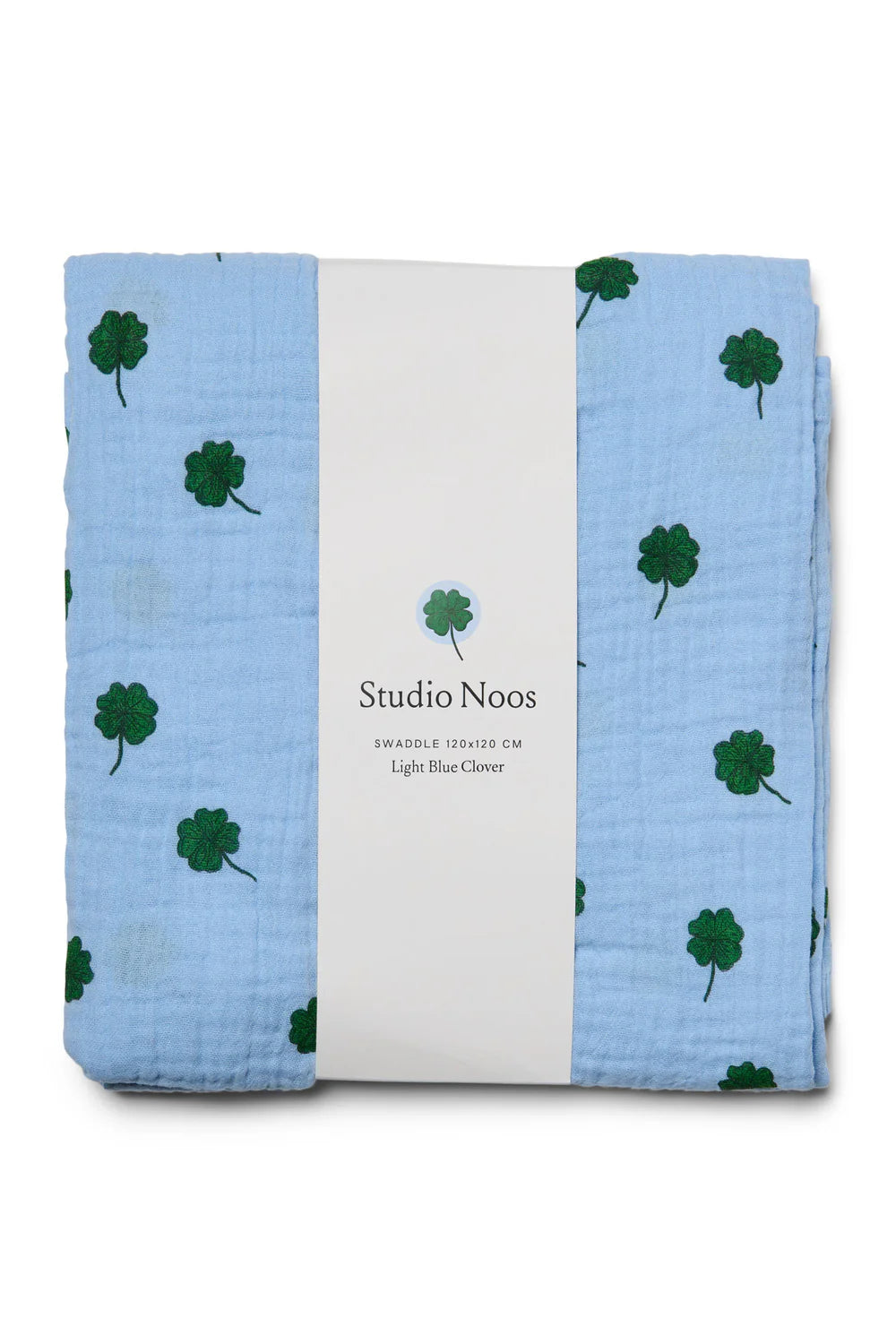 Light Blue Clover Swaddle Print Large