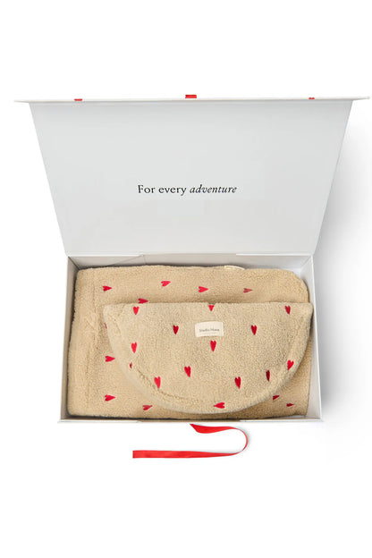 Brown Hearts Essentials Teddy Gift Set