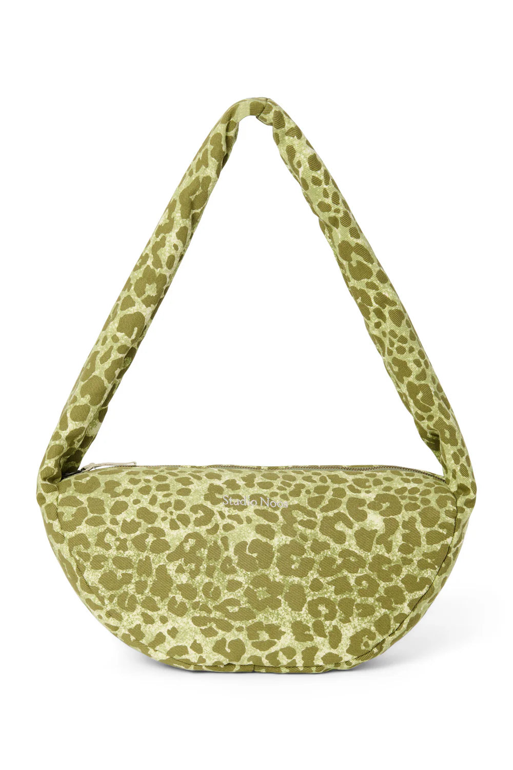 Green Leopard Cotton Mini Cross Body Bag