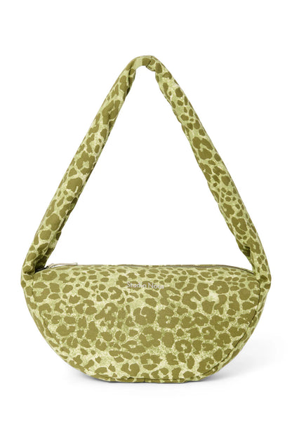 Brown Leopard Cotton Mini Cross Body Bag